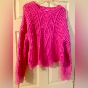 No Boundaries Bright Pink Knit Sweater, Size XXL (20)